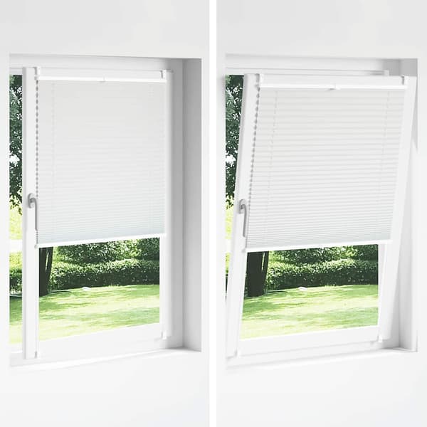 vidaXL Plisségardin 110 x 150 cm vit Vit
