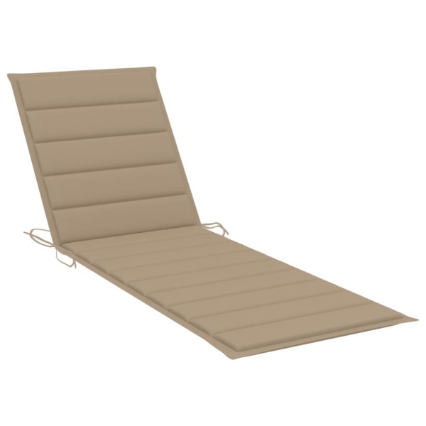 vidaXL Solsäng med dynor 2 personer bambu Beige