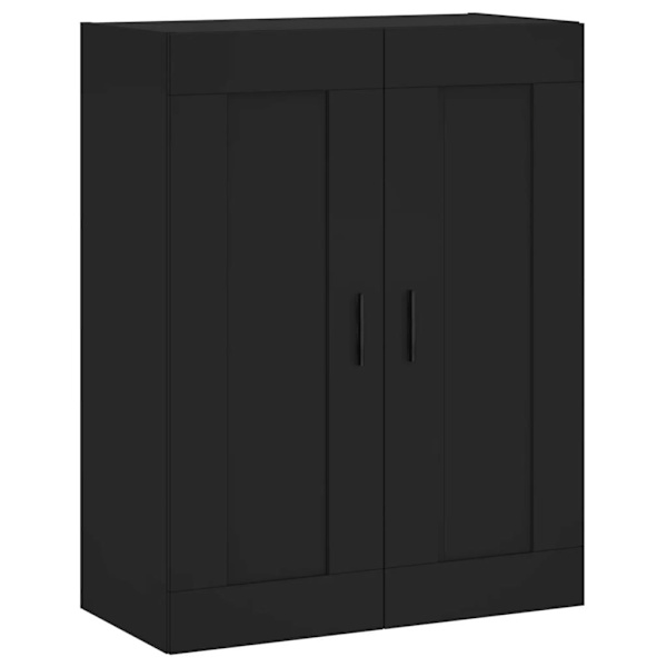 vidaXL Högskåp svart 69,5x34x180 cm konstruerat trä Svart