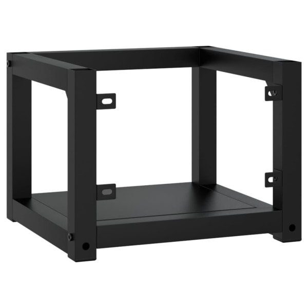 vidaXL Väggmonterad ram för tvättställ svart 40x38x31 cm järn Svart