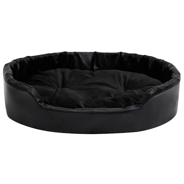 vidaXL Hundbädd svart 90x79x20 cm plysch och konstläder Svart