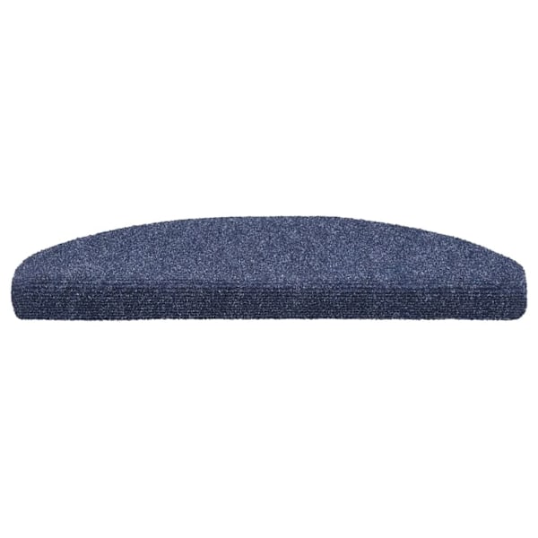 vidaXL Trappstegsmattor självhäftande 15 st brodyr 65x21x4 cm blå Blå