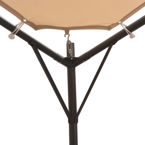 vidaXL Paviljong 3x3 m stål beige Beige