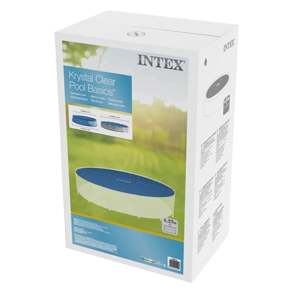 INTEX Poolöverdrag solenergi blå 448 cm polyeten Blå