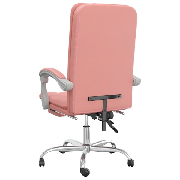 vidaXL Kontorsstol rosa konstläder Rosa