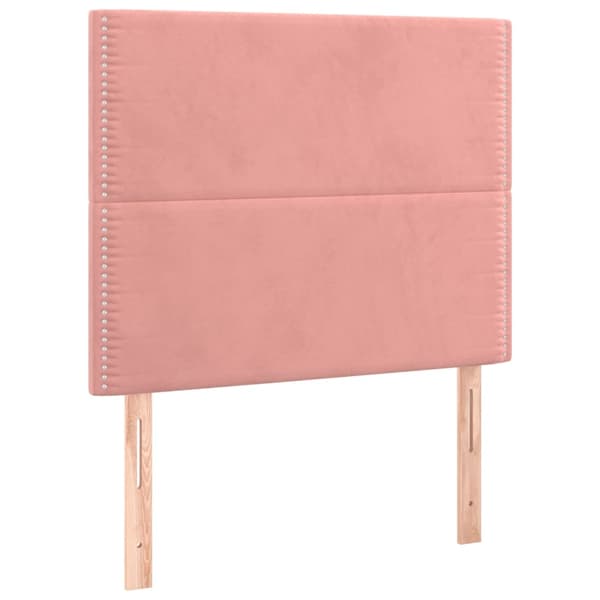 vidaXL Ramsäng med madrass rosa 80x200 cm sammet Rosa