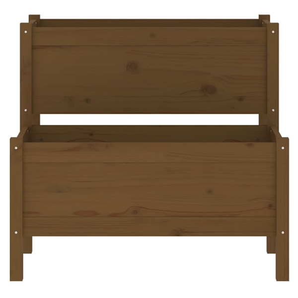 vidaXL Odlingslåda honungsbrun 84,5x84x75 cm massiv furu Brun