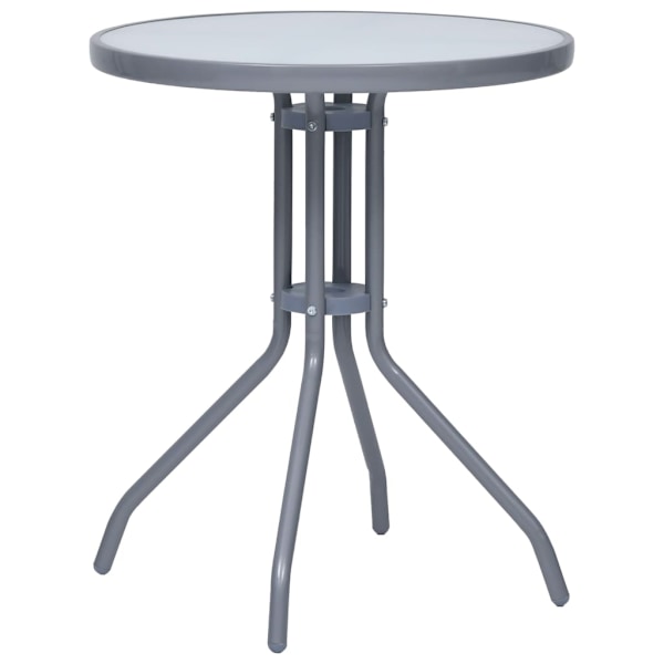 vidaXL Caféset 3 delar aluminium och textilen silver Silver