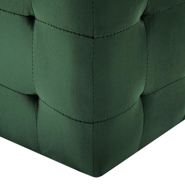 vidaXL Sängbord 2 st grön 30x30x30 cm sammetstyg Grön