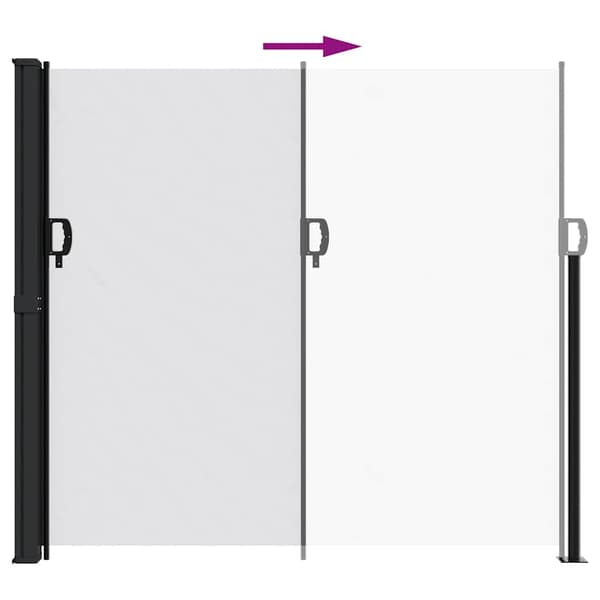 vidaXL Indragbar sidomarkis vit 180x500 cm Vit