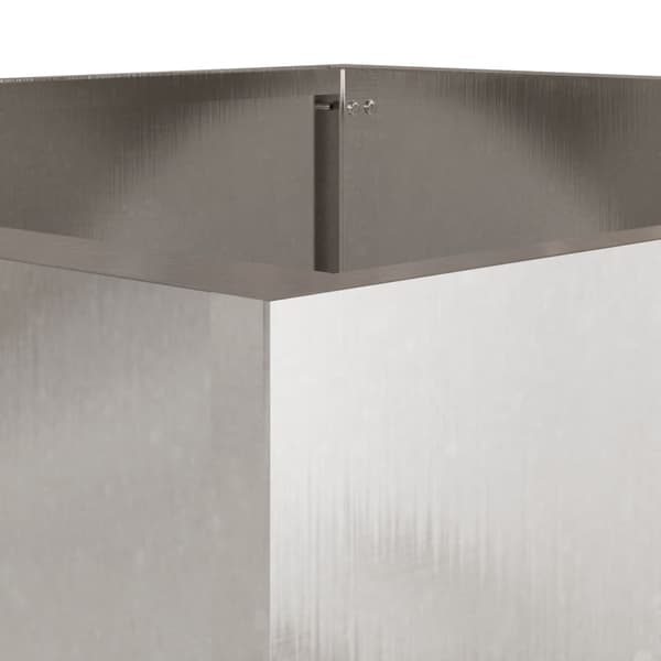 vidaXL Odlingslåda silver 32x29x75 cm rostfritt stål Silver