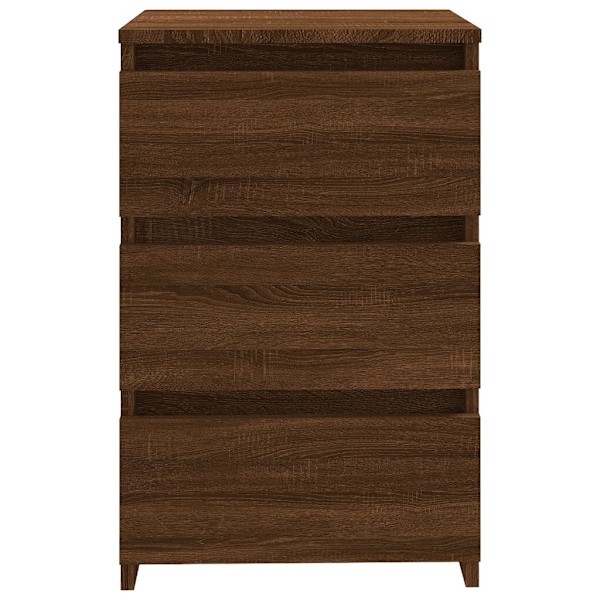 vidaXL Sängbord brun ek 40x35x62,5 cm konstruerat trä Brun