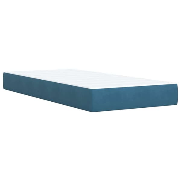 vidaXL Ramsäng med madrass blå 80x200 cm sammet Blå