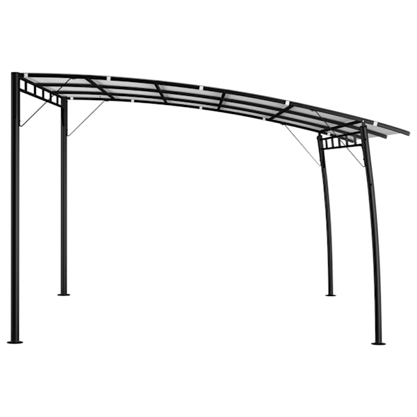 vidaXL Paviljong 4x3x2,55 m gräddvit Creme