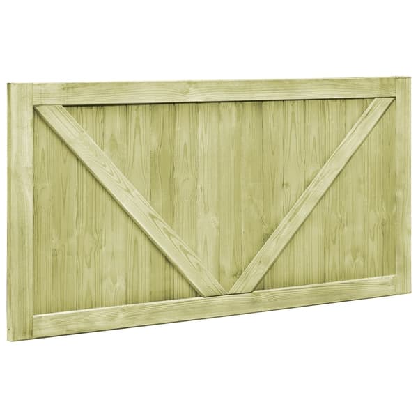 vidaXL Trädgårdsgrindar 2 st impregnerad furu 300x75 cm Grön