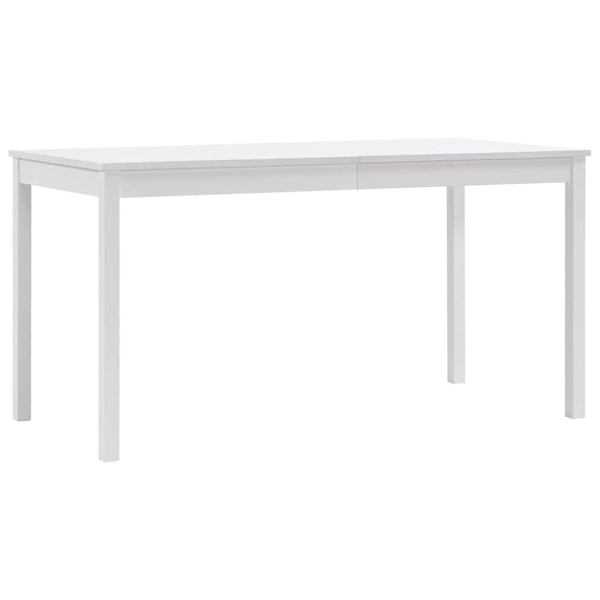 vidaXL Matgrupp 7 delar furu vit Vit
