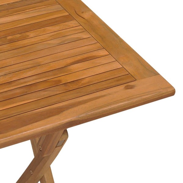 vidaXL Hopfällbart trädgårdsbord 90x60x75 cm massiv teak Brun