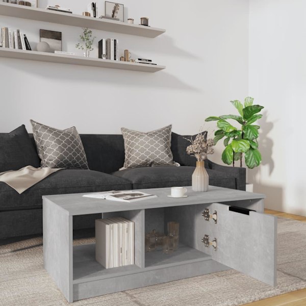 vidaXL Soffbord betonggrå 102x50x36 cm konstruerat trä Grå