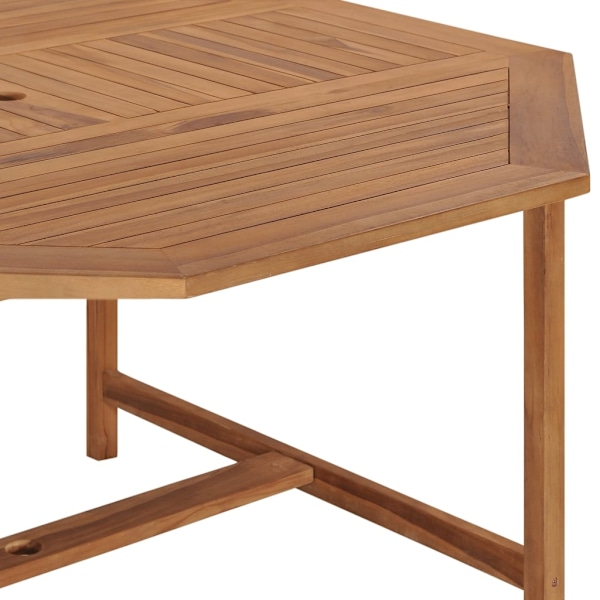 vidaXL Trädgårdsbord 150x150x75 cm massiv teak Brun