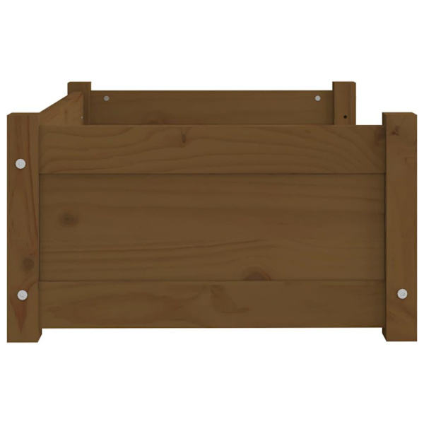 vidaXL Hundbädd honungsbrun 65,5x50,5x28 massiv furu Brun