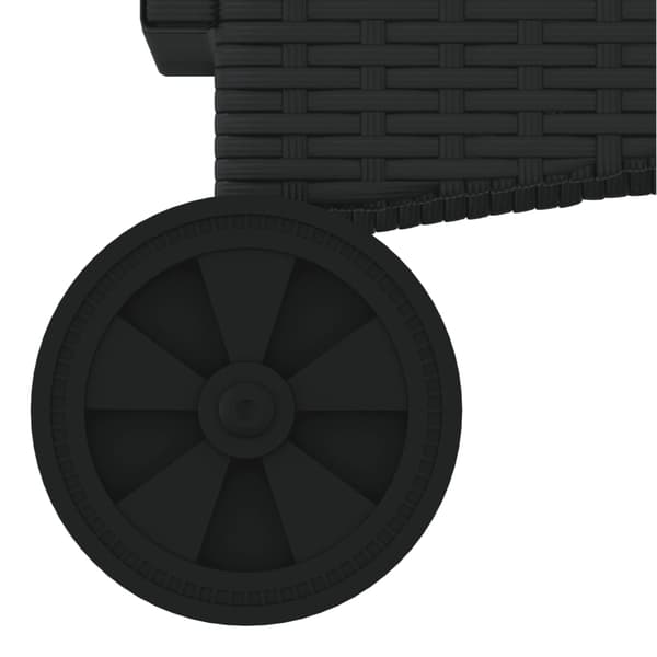 vidaXL Solsängar med dynor 2 st svart konstrotting art