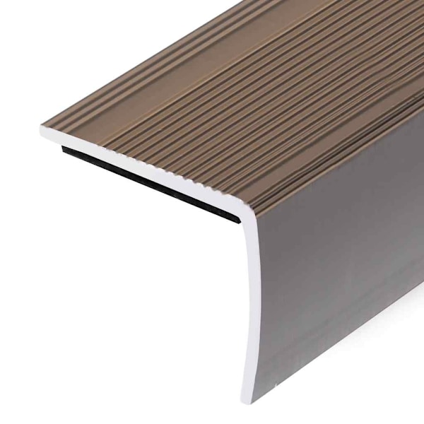 vidaXL L-formade halkskydd för trapp 5 st aluminium 100 cm brun Brun