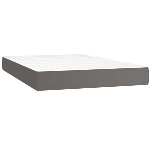 vidaXL Ramsäng med madrass grå 120x200 cm konstläder Grå