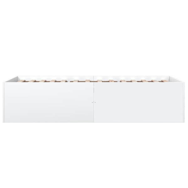 vidaXL Sängram vit 100x200 cm konstruerad trä Vit
