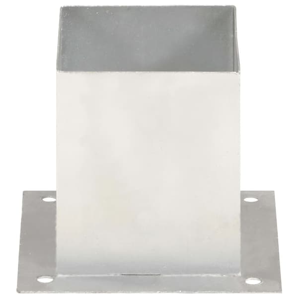vidaXL Stolpfot 4 st galvaniserad metall 121 mm Silver