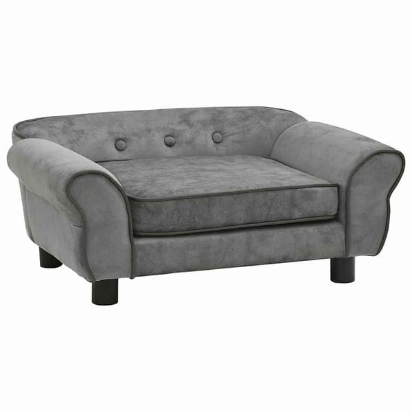vidaXL Hundsoffa mörkgrå 72x45x30 cm plysch grå