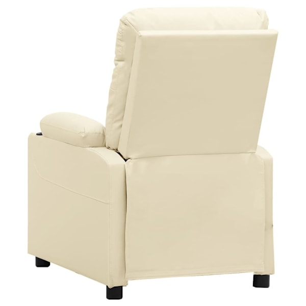 vidaXL Massagefåtölj gräddvit konstläder Creme