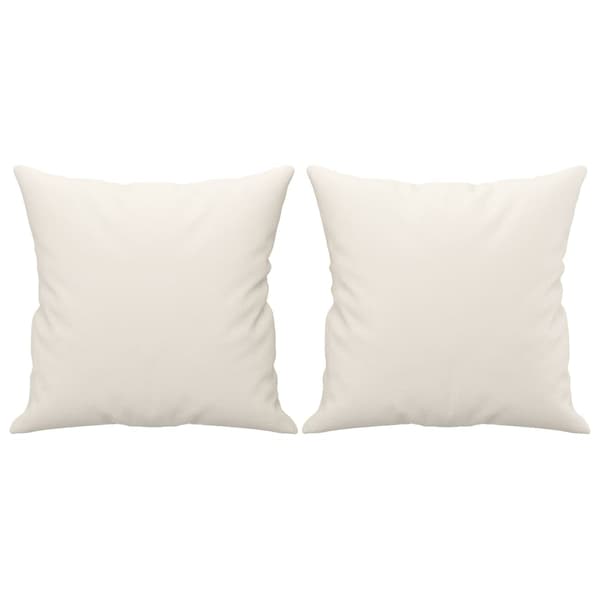 vidaXL Prydnadskuddar 2 st gräddvit 40x40 cm konstläder Kräm