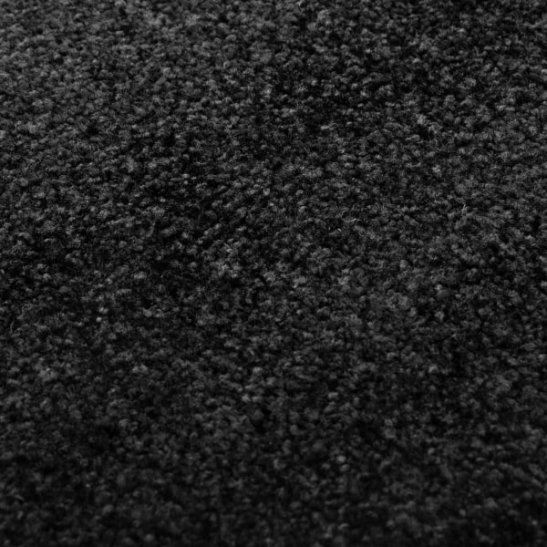 vidaXL Dörrmatta tvättbar svart 90x120 cm Svart