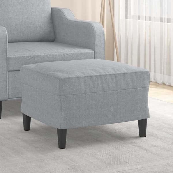 vidaXL Fotpall Ljusgrå 60x50x41 cm tyg Grå
