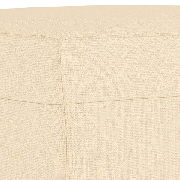 vidaXL Bänk gräddvit 100x35x41 cm tyg Kräm
