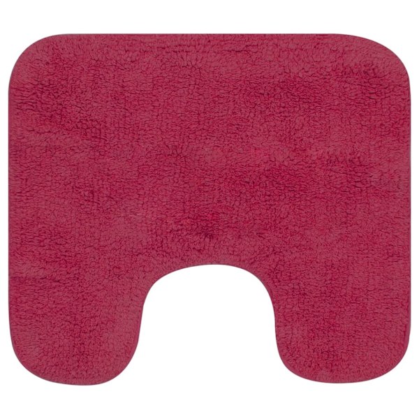 vidaXL Badrumsmattor 3 st tyg fuchsia Rosa