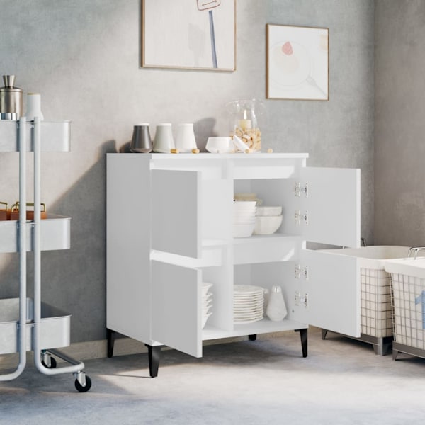 vidaXL Byrå vit 60x35x70 cm konstruerat trä Vit