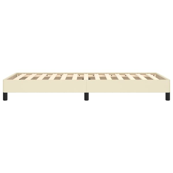 vidaXL Sängram gräddvit 100x200 cm konstläder Kräm