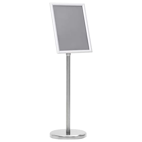 vidaXL Skyltställ A4 silver aluminiumlegering Silver
