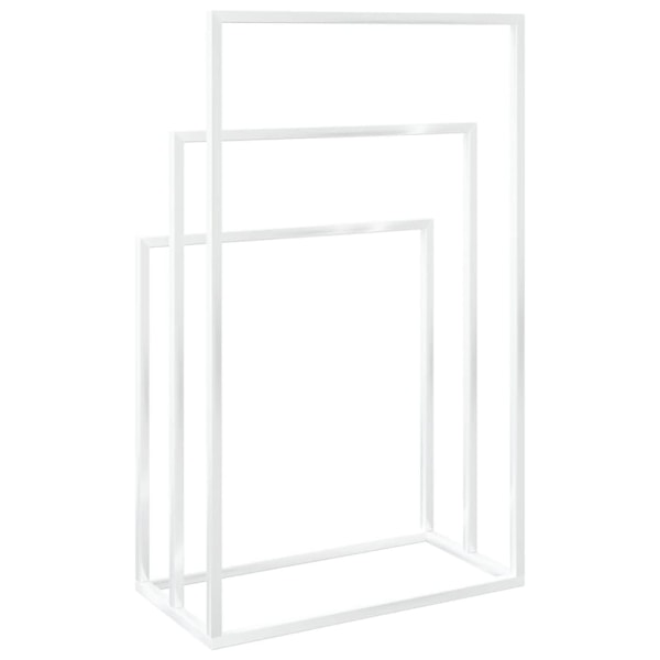 vidaXL Fristående handdukshängare vit 48x24x79 cm järn Vit