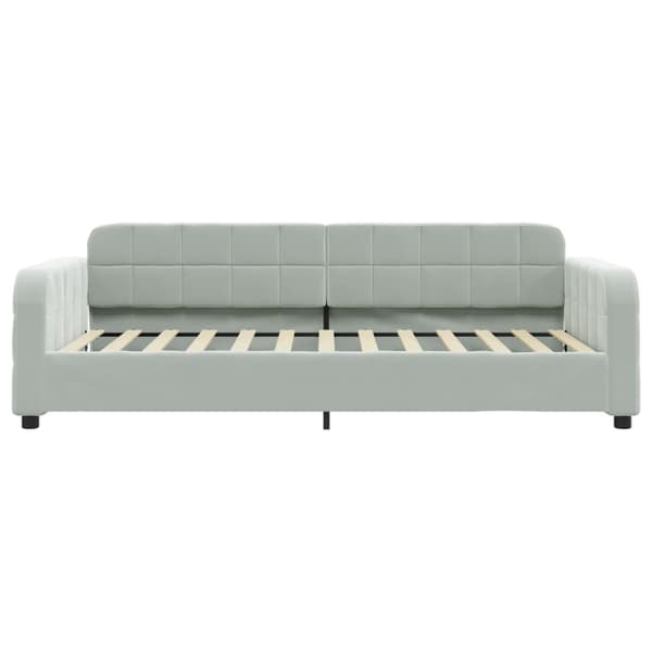 vidaXL Dagbädd utdragbar ljusgrå 80x200 cm sammet Grå