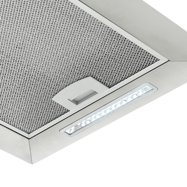 vidaXL Hängande köksfläkt touchsensor LCD 37 cm rostfritt stål Silver