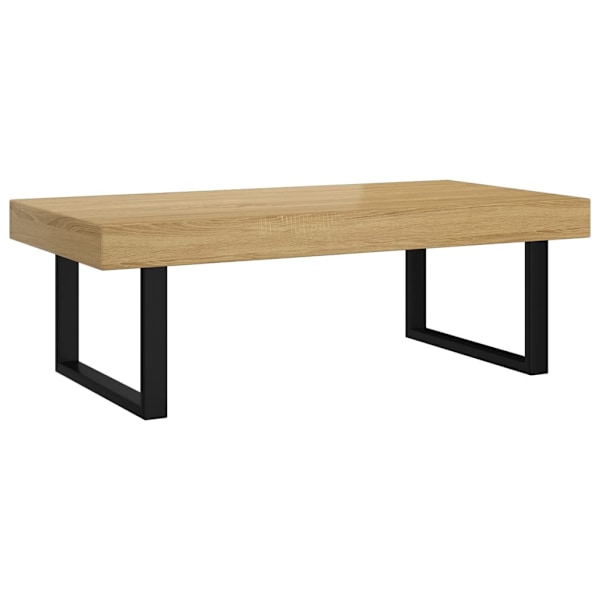 vidaXL Soffbord ljusbrun och svart 120x60x40 cm MDF och järn Brun