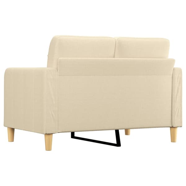 vidaXL 2-sitssoffa gräddvit 120 cm tyg Kräm
