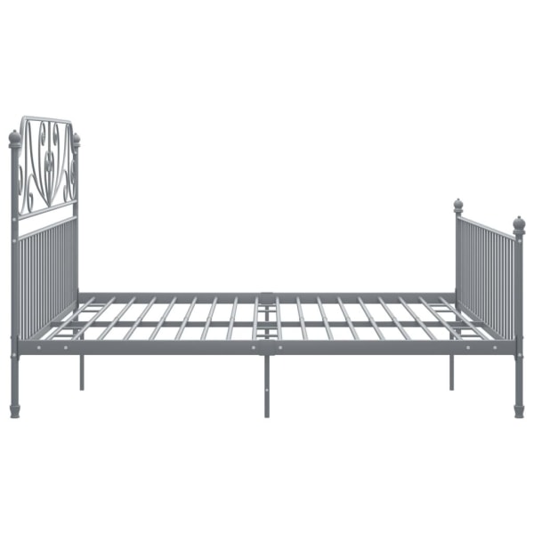 vidaXL Sängram grå metall 200x200 cm grå