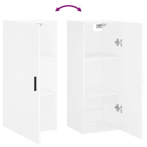 vidaXL Väggskåp vit 34,5x34x90 cm Vit