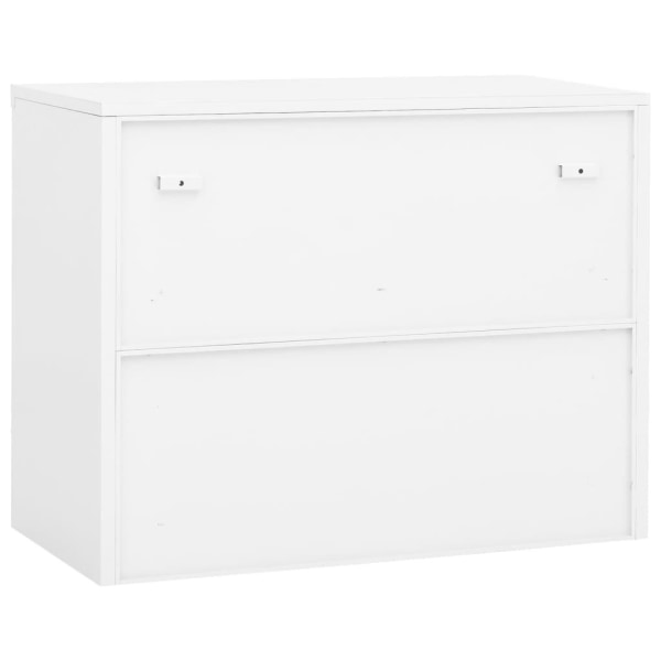 vidaXL Dokumentskåp vit 90x40x70 cm stål Vit