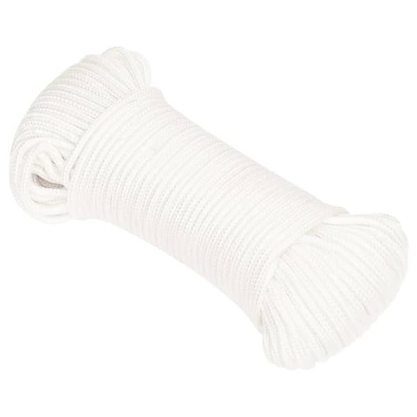 vidaXL Båtlina helvit 4 mm 500 m polypropylen Vit