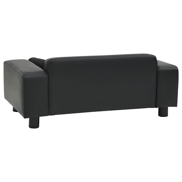 vidaXL Hundsoffa svart 81x43x31 cm plysch och konstläder Svart