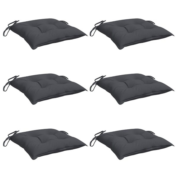 vidaXL Stolsdynor 6 st antracit 50x50x7 cm oxfordtyg Antracit